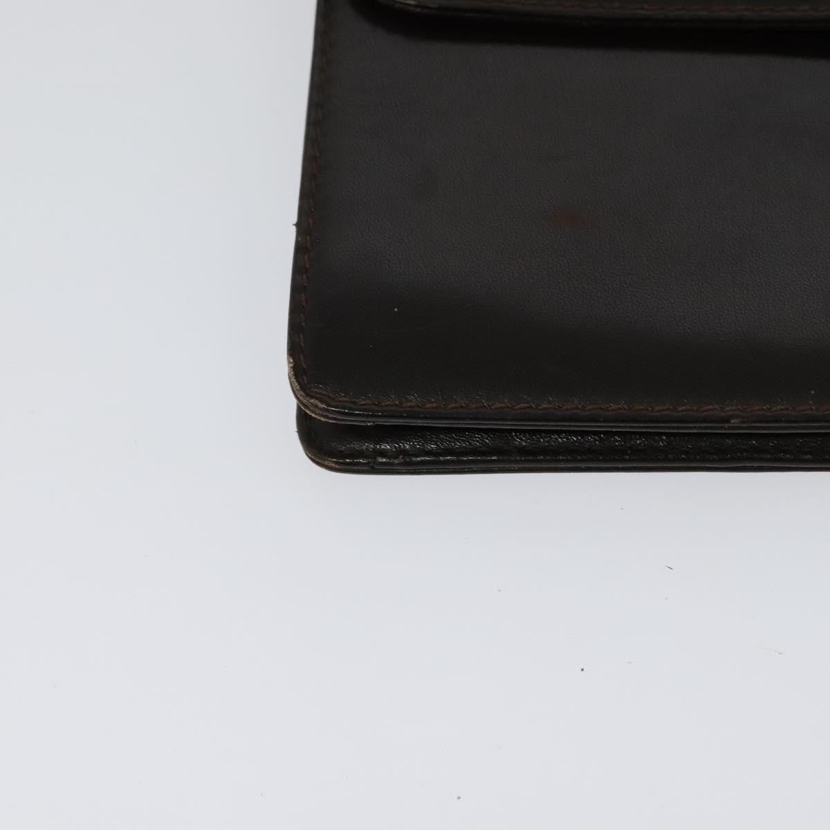 Celine CELINE Chain Shoulder Bag Leather Brown Gold Authentic BA2445