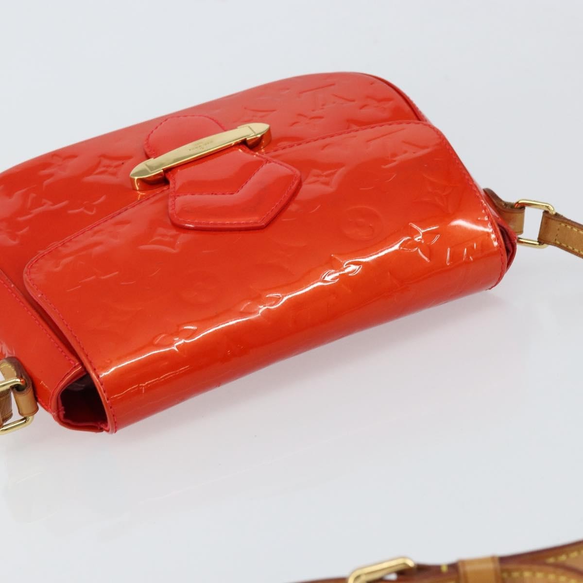 Louis Vuitton LOUIS VUITTON Vernis Bell FlowerGM Bag Rouge Grunadine M91728 LV Authentic 154321V
