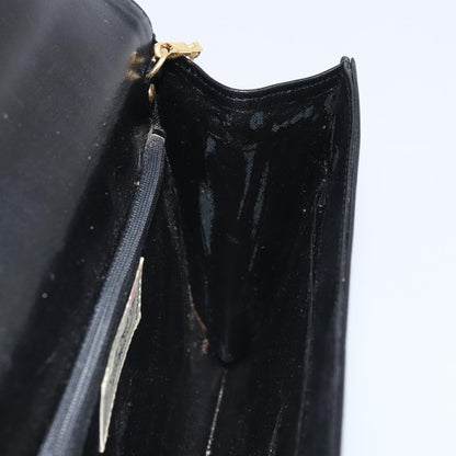 Givenchy GIVENCHY Chain Hand Bag Leather Black Gold Authentic 172216