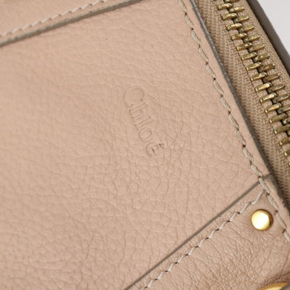 Chloé Chloé Chloe Hailey Hand Bag Leather 2way Pink Gold 02165665 Authentic YKZ911A