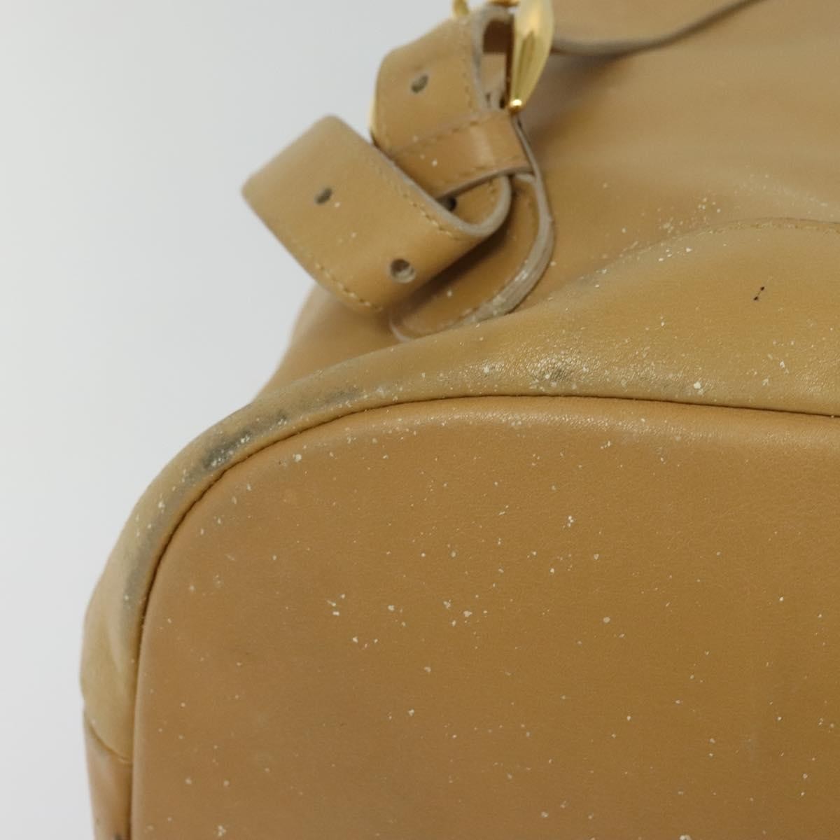 Gucci GUCCI Bamboo Backpack Leather Beige Gold 003 2855 0043 0 Authentic bs26085 Bag