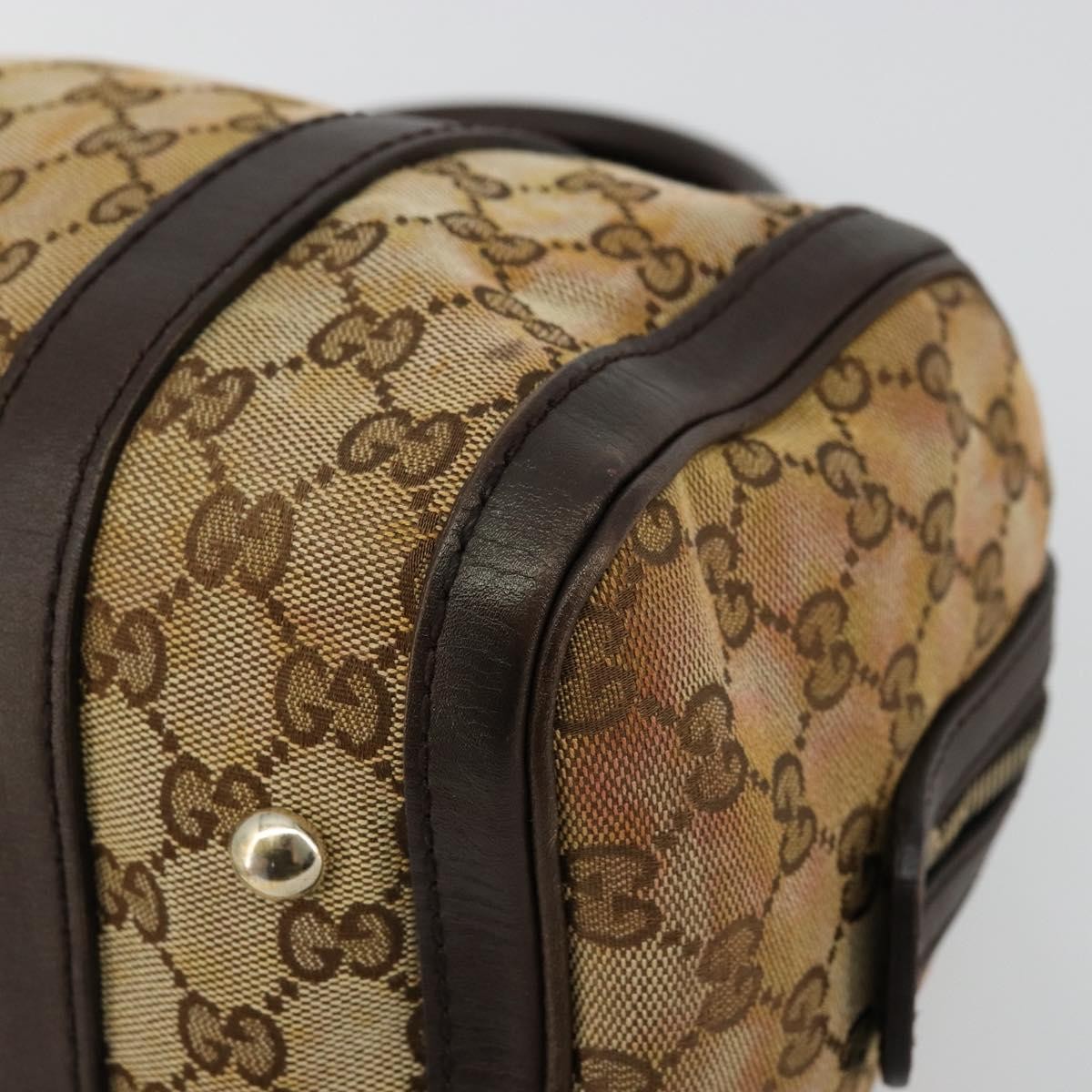 Gucci GUCCI GG Canvas Mini Boston Bag Beige Gold 269876 Authentic 175892