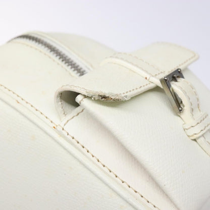 Loewe LOEWE Hand Bag Leather White Silver Authentic BA5296