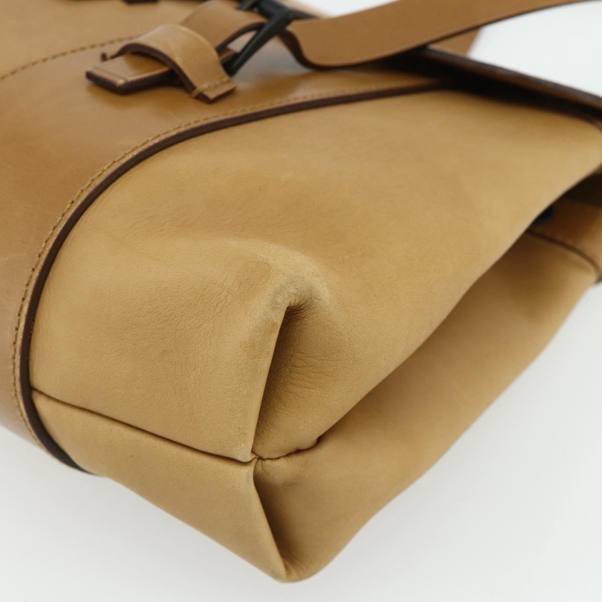 Gucci GUCCI Hand Bag Leather Beige 101287 Authentic 177601