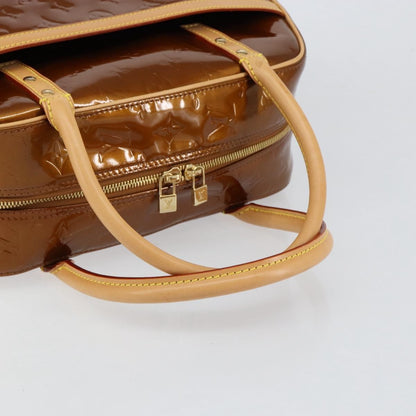 Louis Vuitton LOUIS VUITTON Monogram Vernis Tompkins Square Bag Bronze M91103 LV Authentic 153020