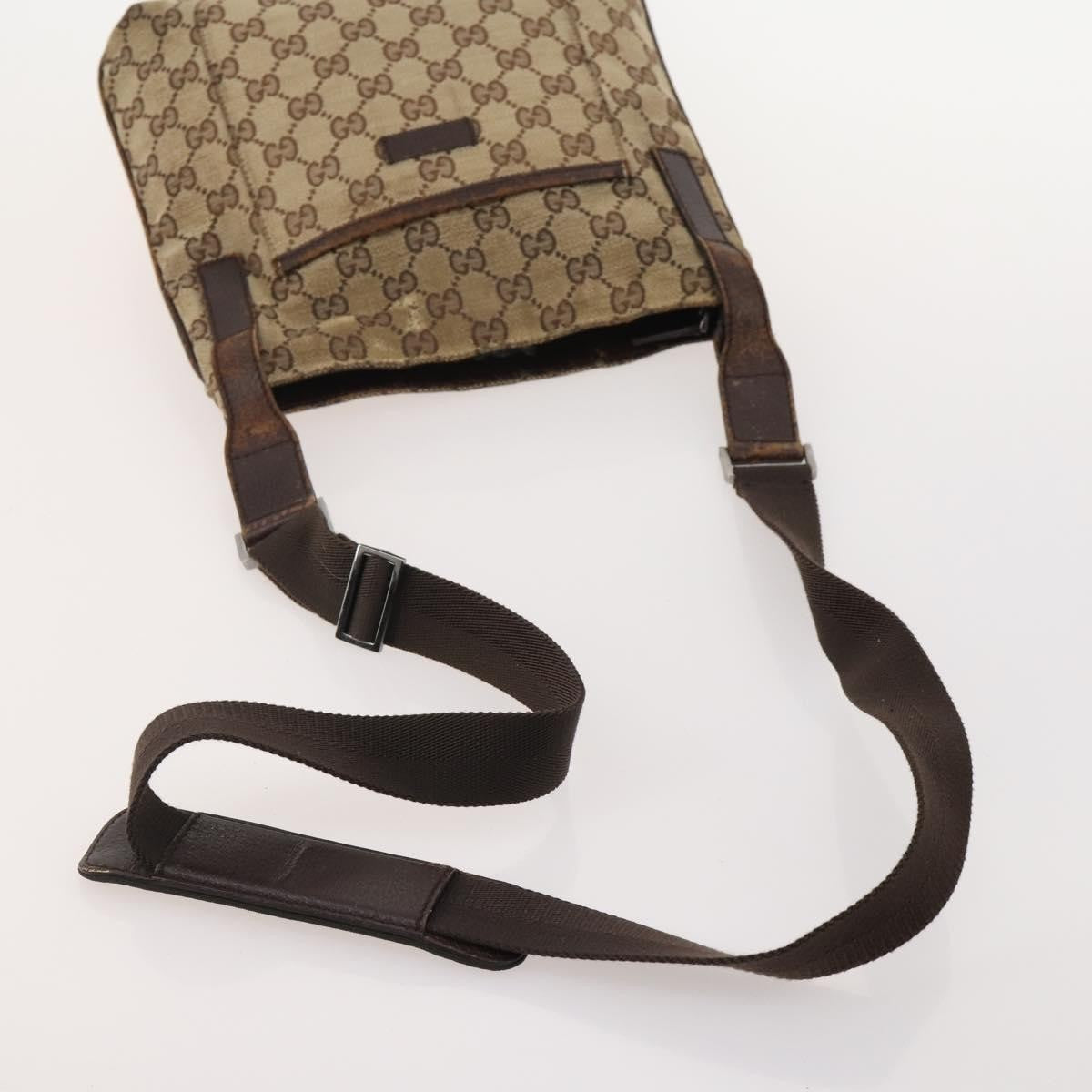 Gucci GUCCI GG Canvas Shoulder Bag 4 Set Black Beige Authentic 178854