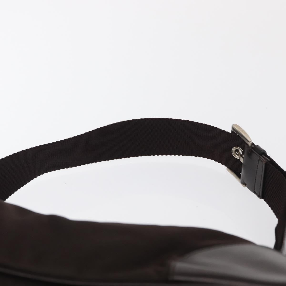 Prada PRADA Shoulder Bag Nylon Khaki Silver Authentic 169376