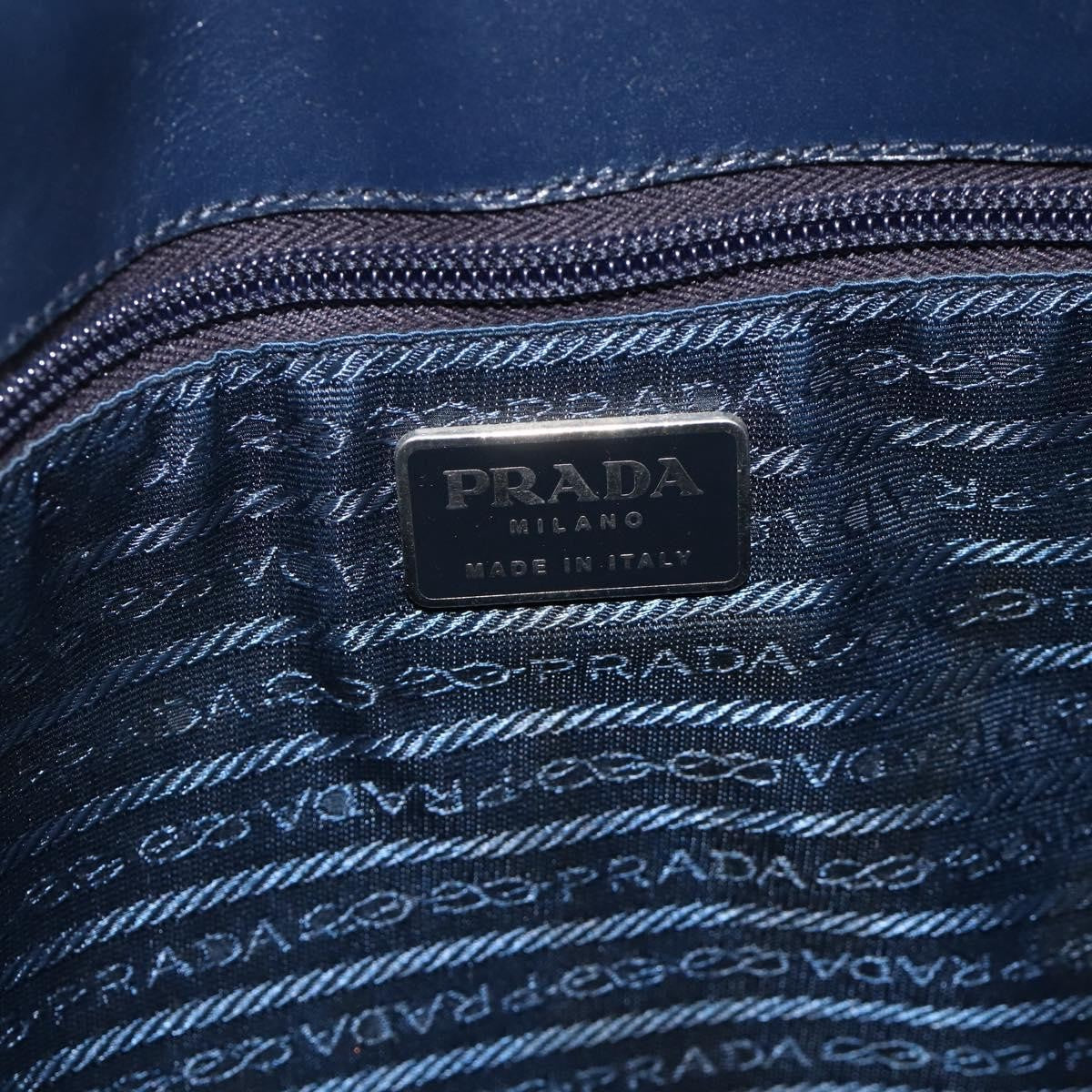 Prada PRADA Tote Bag Harako leather Navy Authentic 167194