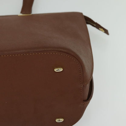 Celine CELINE Hand Bag Leather Brown Gold Authentic bs25822