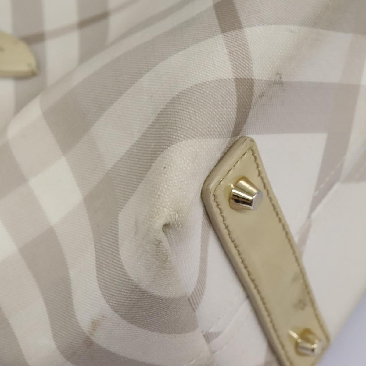 Burberry BURBERRY Nova Check Tote Bag PVC Beige Authentic ti2855