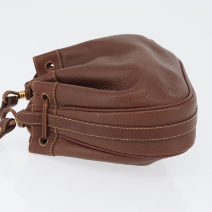 Gucci GUCCI Shoulder Bag Leather Brown Gold 007 984 0065 Authentic fm5085