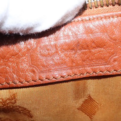 MCM MCM Logogram Vicetos Hand Bag PVC Leather Brown Gold Authentic bs31000