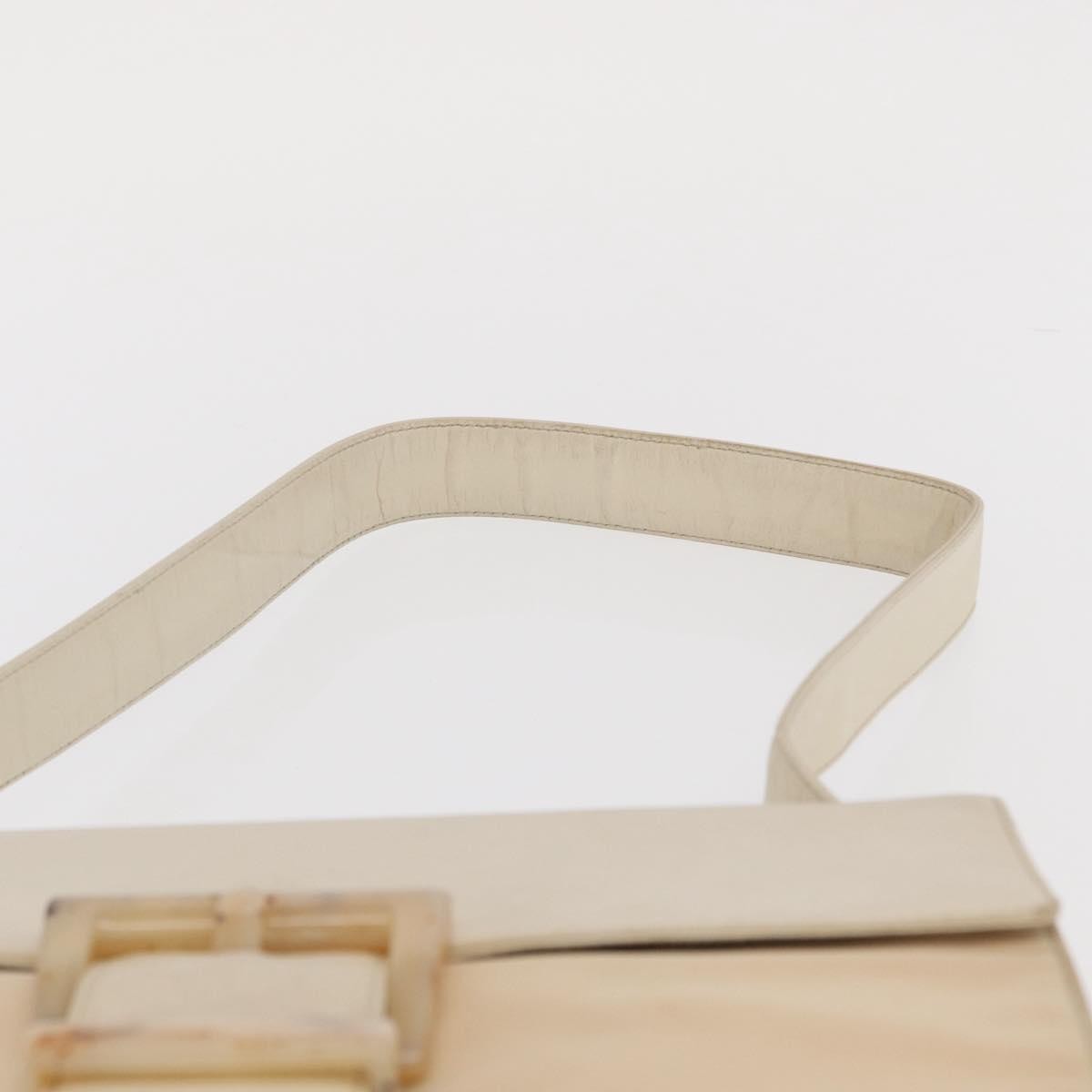 Prada PRADA Shoulder Bag Nylon Beige Silver Authentic bs33180