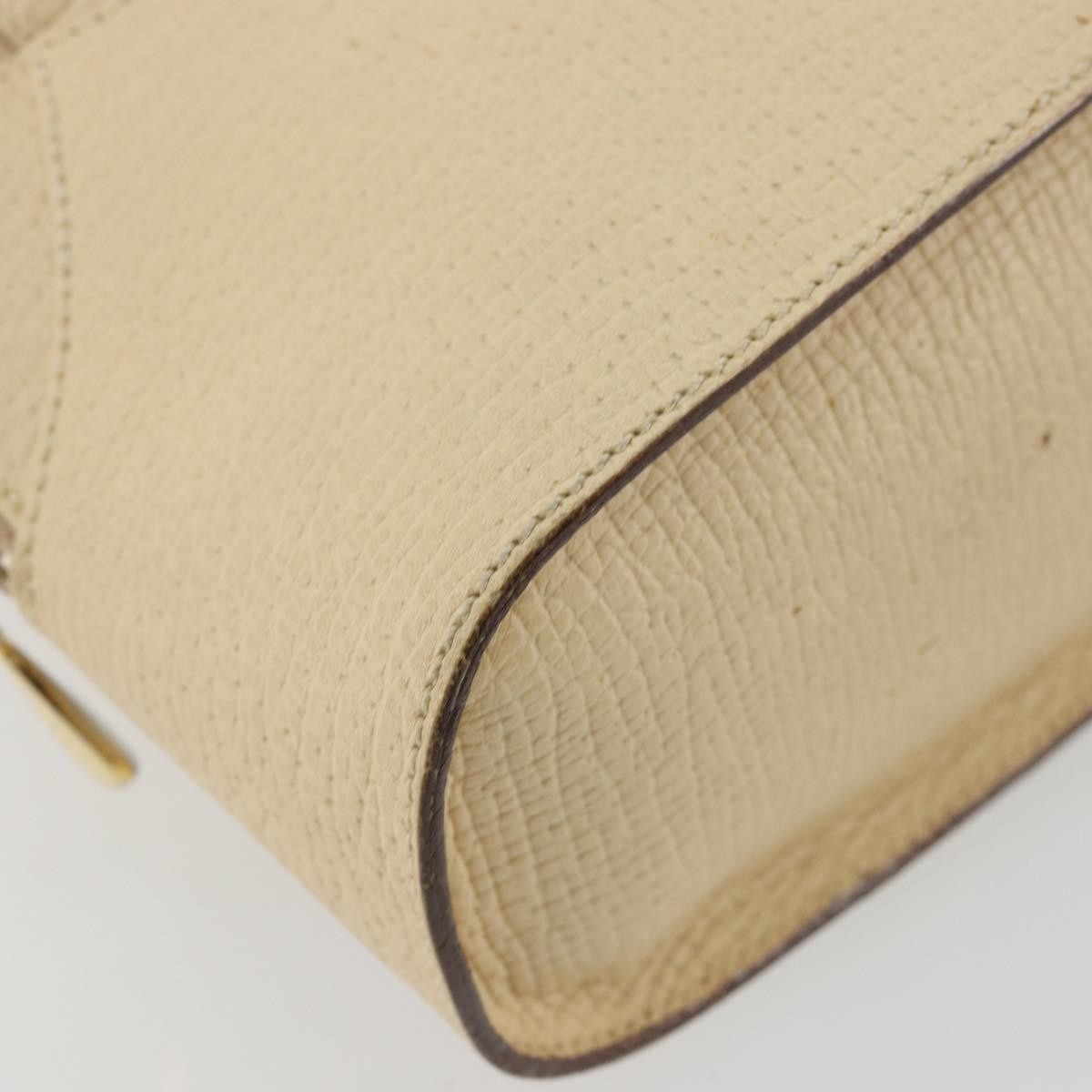 Loewe LOEWE Hand Bag Leather Ivory Gold Authentic 175195