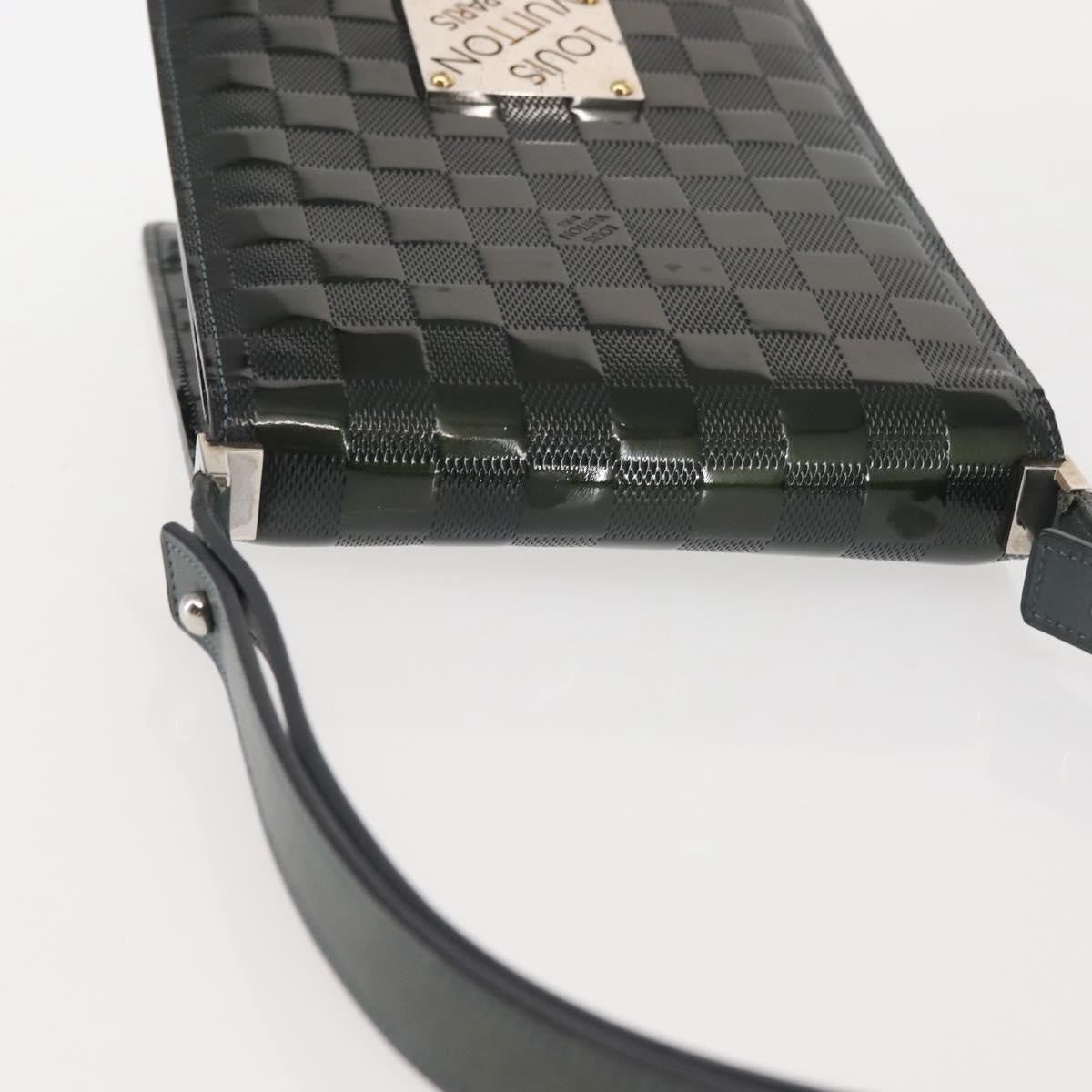 Louis Vuitton LOUIS VUITTON Damier Vernis Club Bag Green Petrol Blue M92128 LV Authentic BA5815