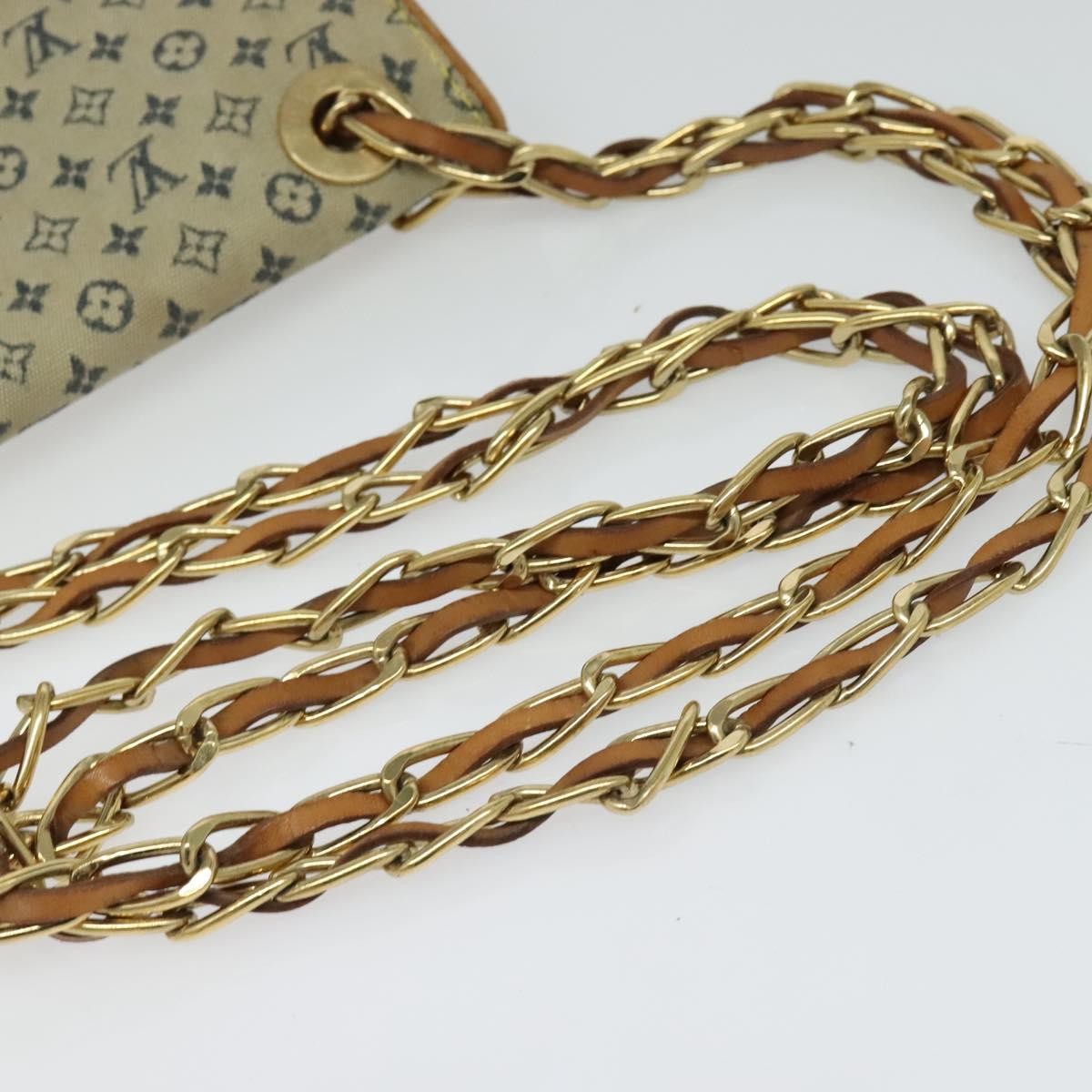 Louis Vuitton LOUIS VUITTON Monogram Mini Camille Chain Shoulder Bag Blue M92002 Authentic BD1396