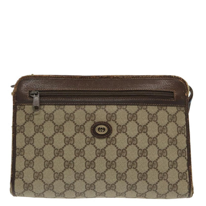 Gucci GUCCI GG Supreme Clutch Bag PVC Beige 97 01 037 Authentic 95525