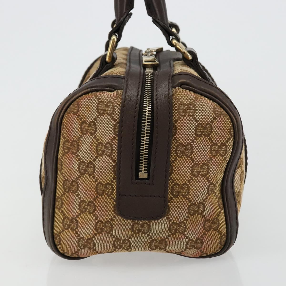 Gucci GUCCI GG Canvas Mini Boston Bag Beige Gold 269876 Authentic 175892