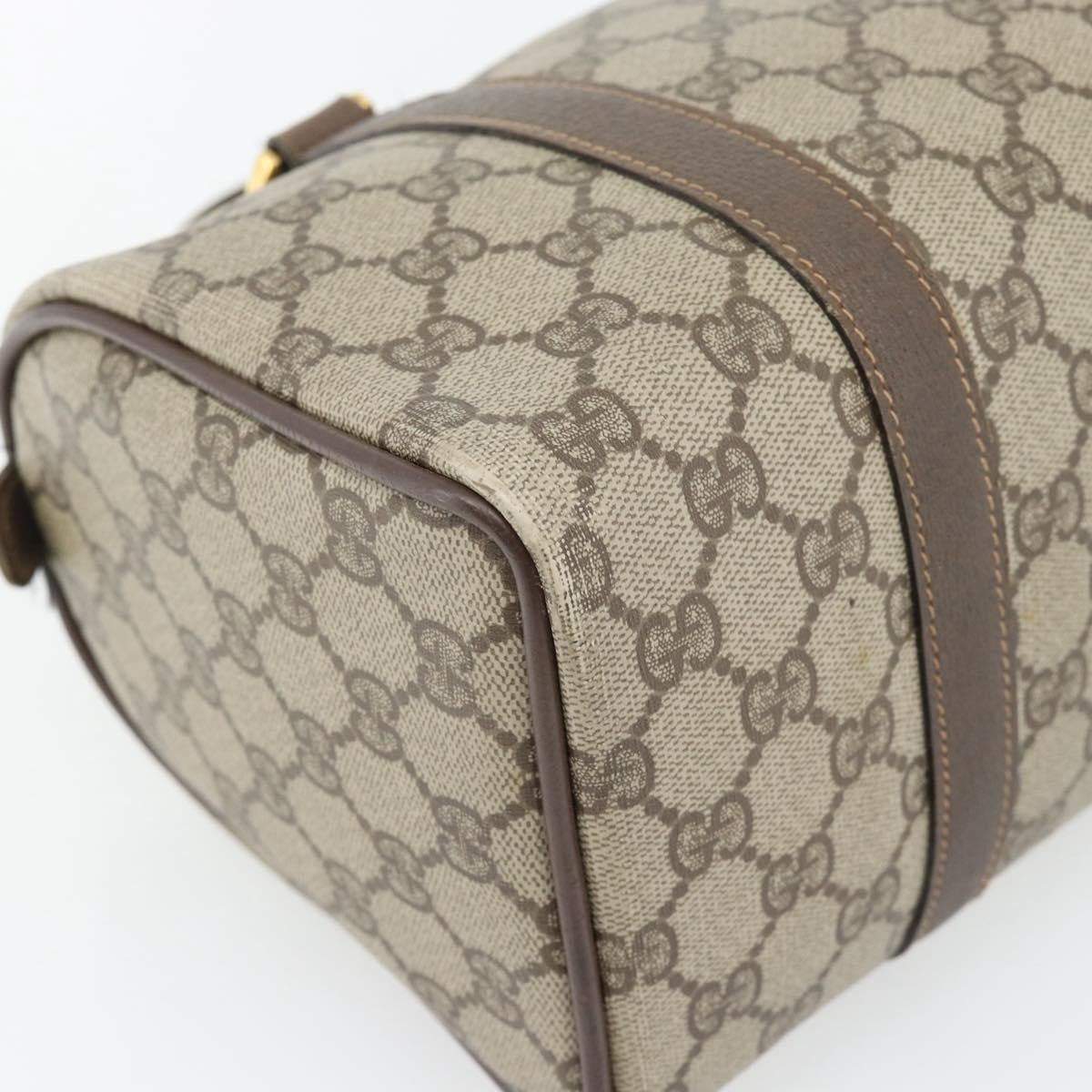 Gucci GUCCI GG Supreme Web Sherry Line Bag PVC Beige Gold 40 02 006 Authentic BA12926
