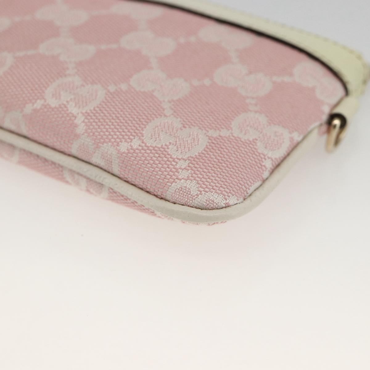 Gucci GUCCI GG Canvas Pouch Pink Gold Authentic BAZ875A Bag
