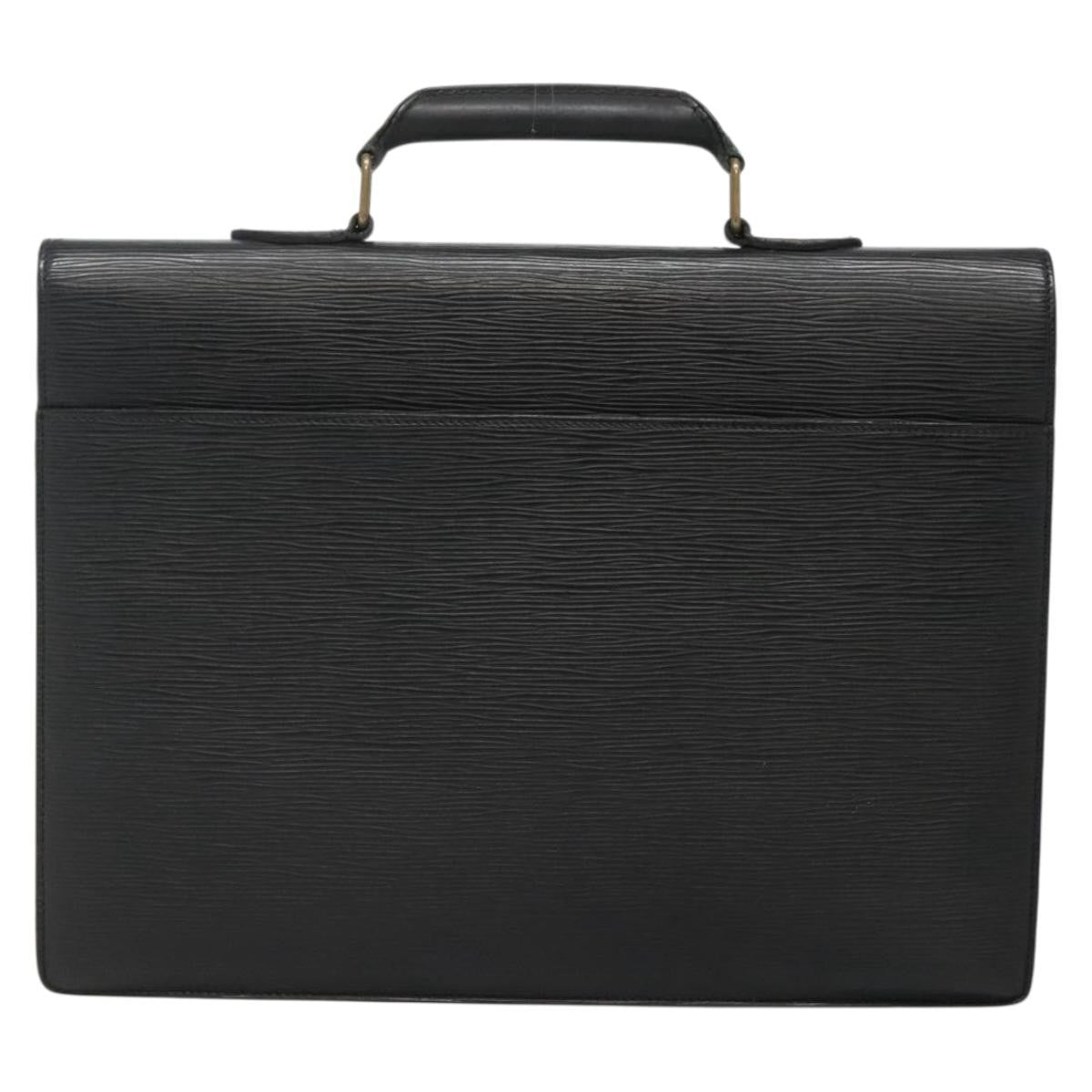Louis Vuitton LOUIS VUITTON Epi Serviette Conseiller Business Bag Black M54422 LV Authentic bs28107