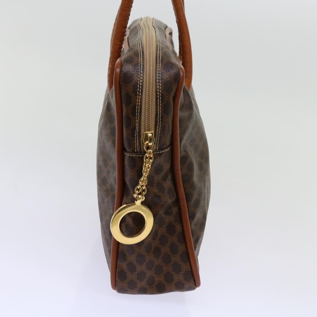 Celine CELINE Macadam Canvas Shoulder Bag PVC Brown Authentic 69901