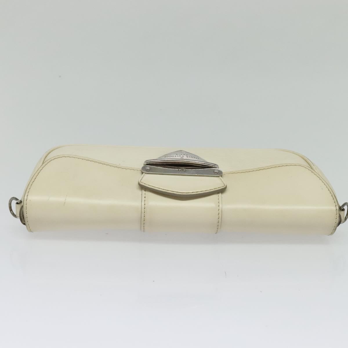 Louis Vuitton LOUIS VUITTON Epi Pochette Montaigne Bag White Yvoire M5929J LV Authentic ep9537