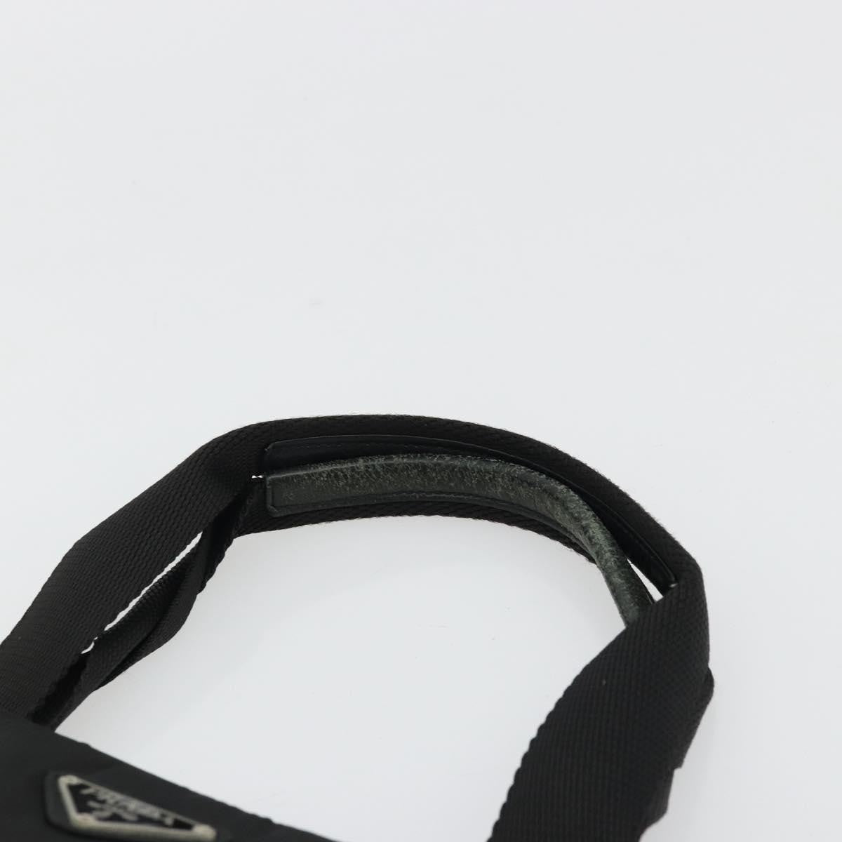 Prada PRADA Hand Bag Nylon Black Silver Authentic 175692