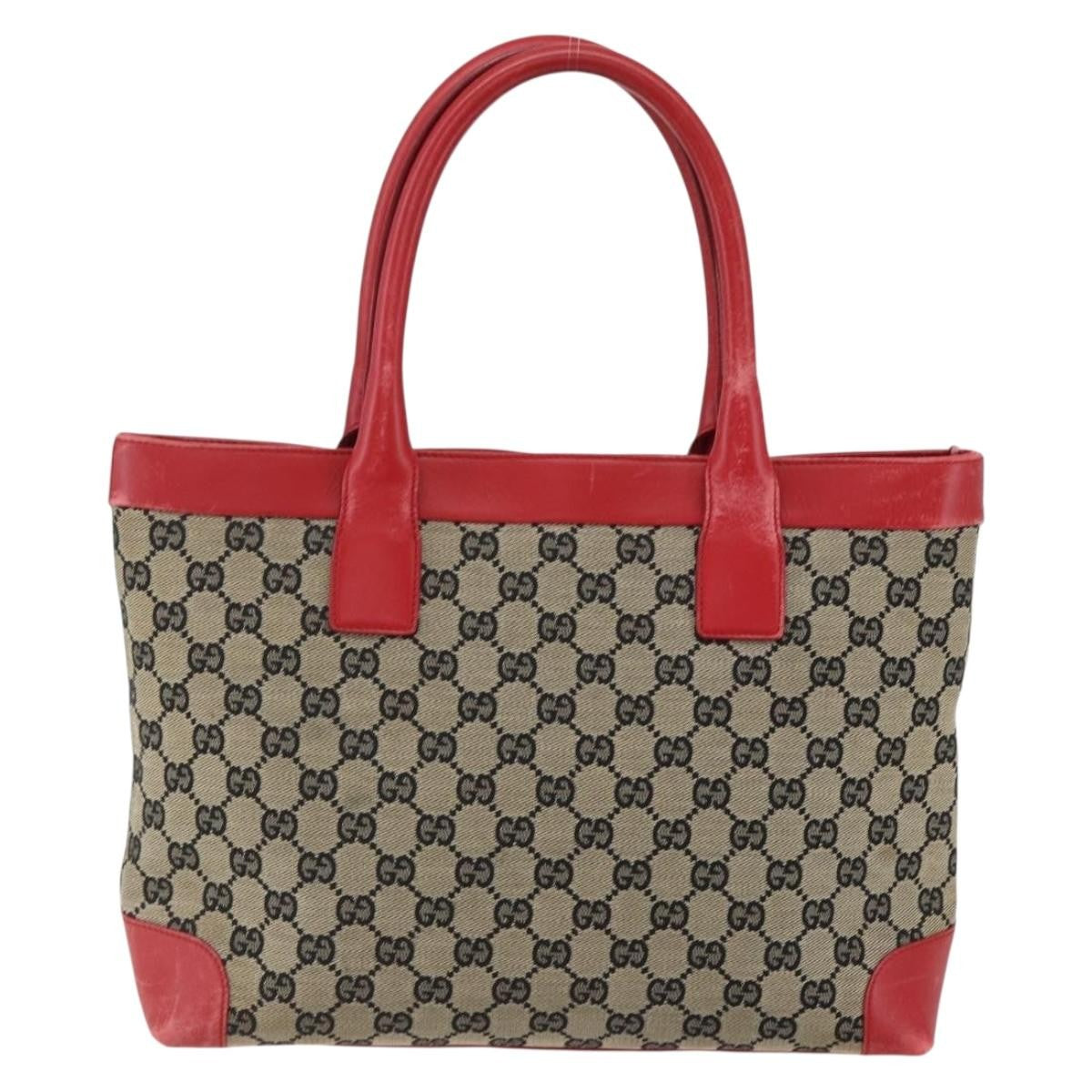 Gucci GUCCI GG Canvas Tote Bag Navy 002 1119 Authentic ep13408