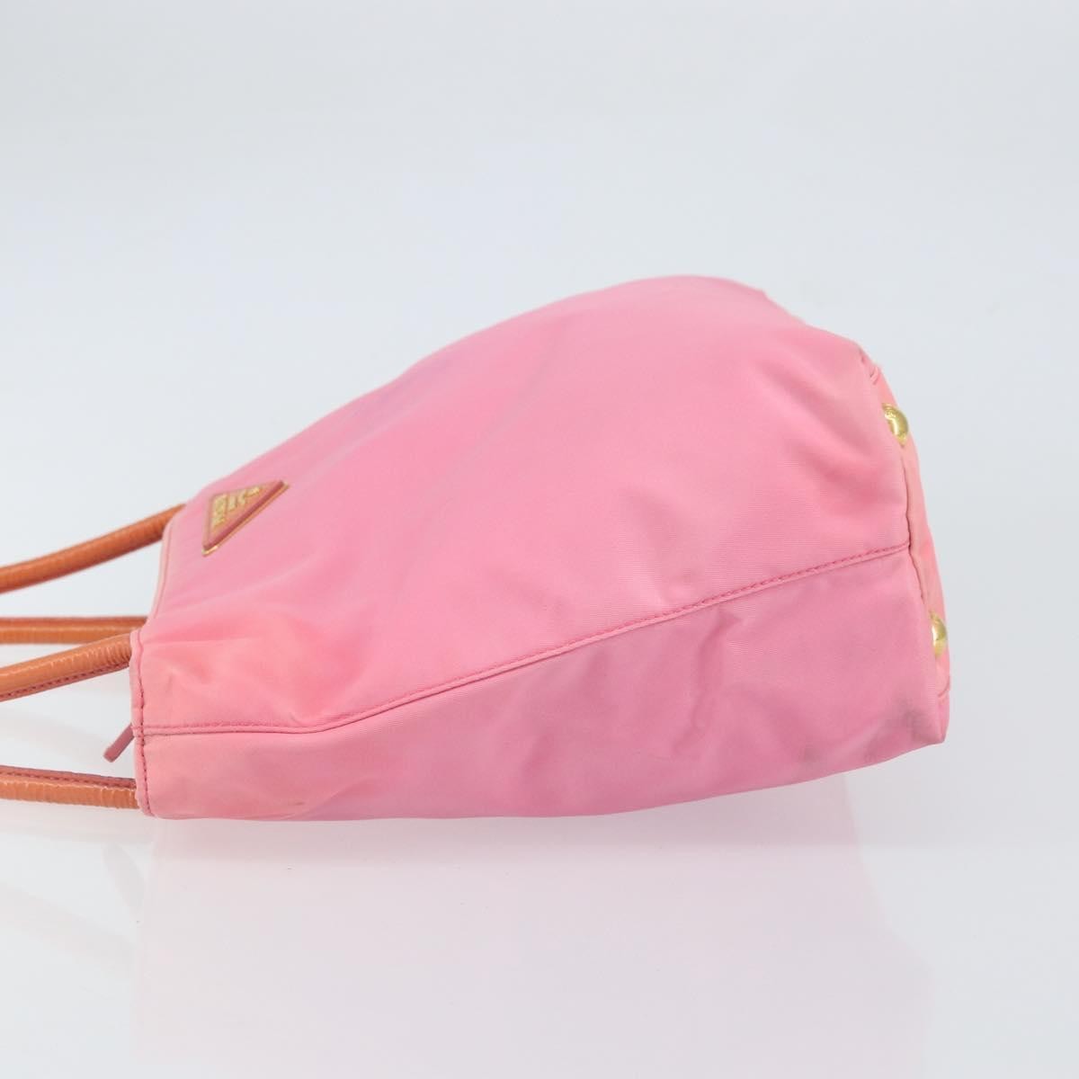 Prada PRADA Tote Bag Nylon Pink Gold Authentic 161648