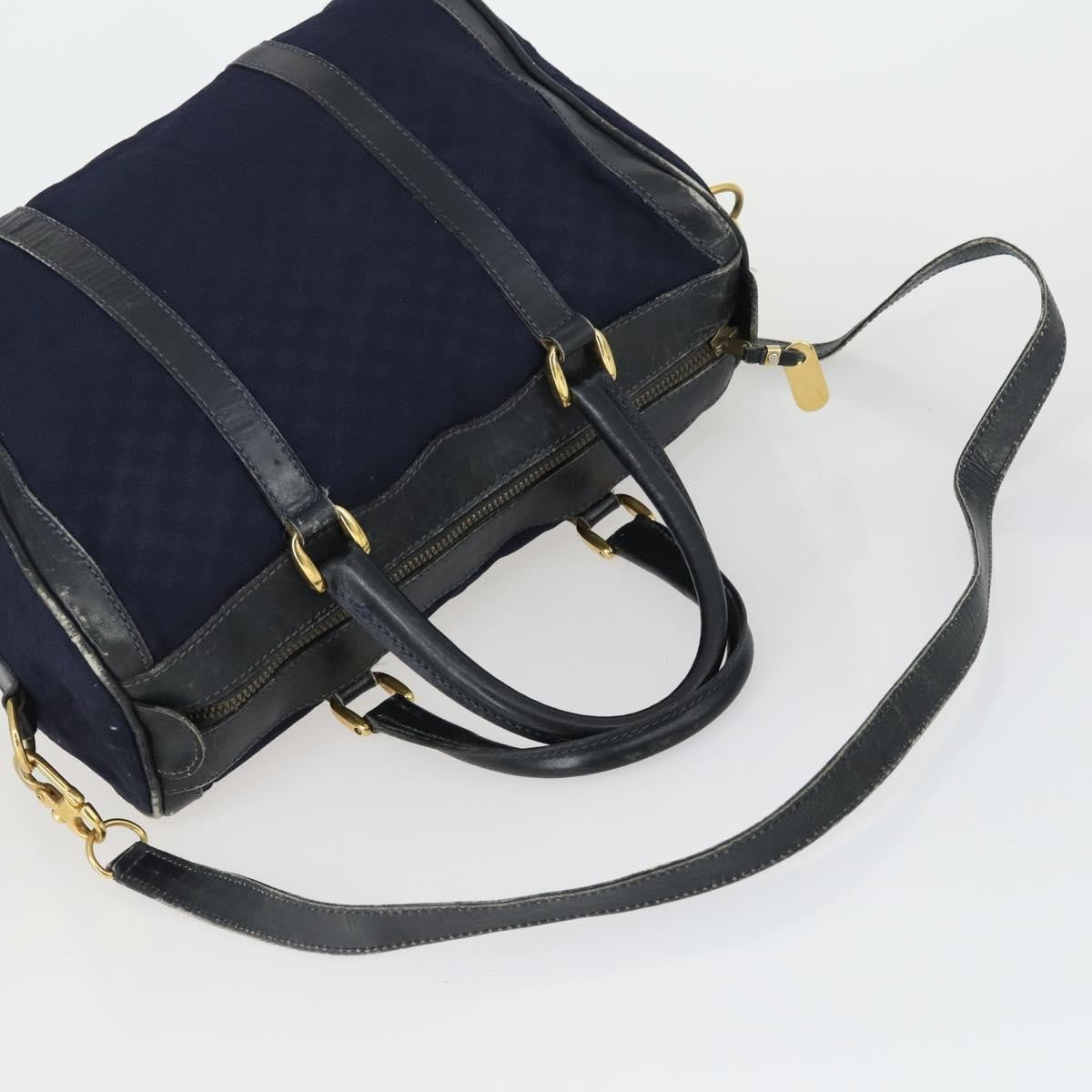 Gucci GUCCI Micro GG Canvas GG Micro Supreme Bag Leather 3 Set Navy Brown Authentic fm5061