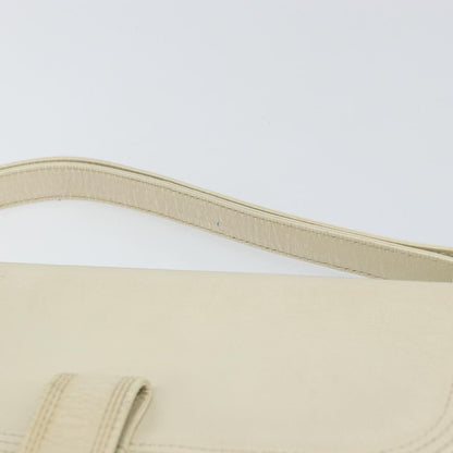 Saint Laurent SAINT LAURENT Shoulder Bag Leather White Authentic ka743