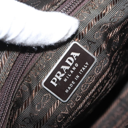 Prada PRADA Shoulder Bag Nylon Khaki Silver Authentic 165486