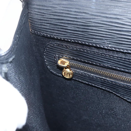 Fendi FENDI Hand Bag Leather Black Gold Authentic ka2601