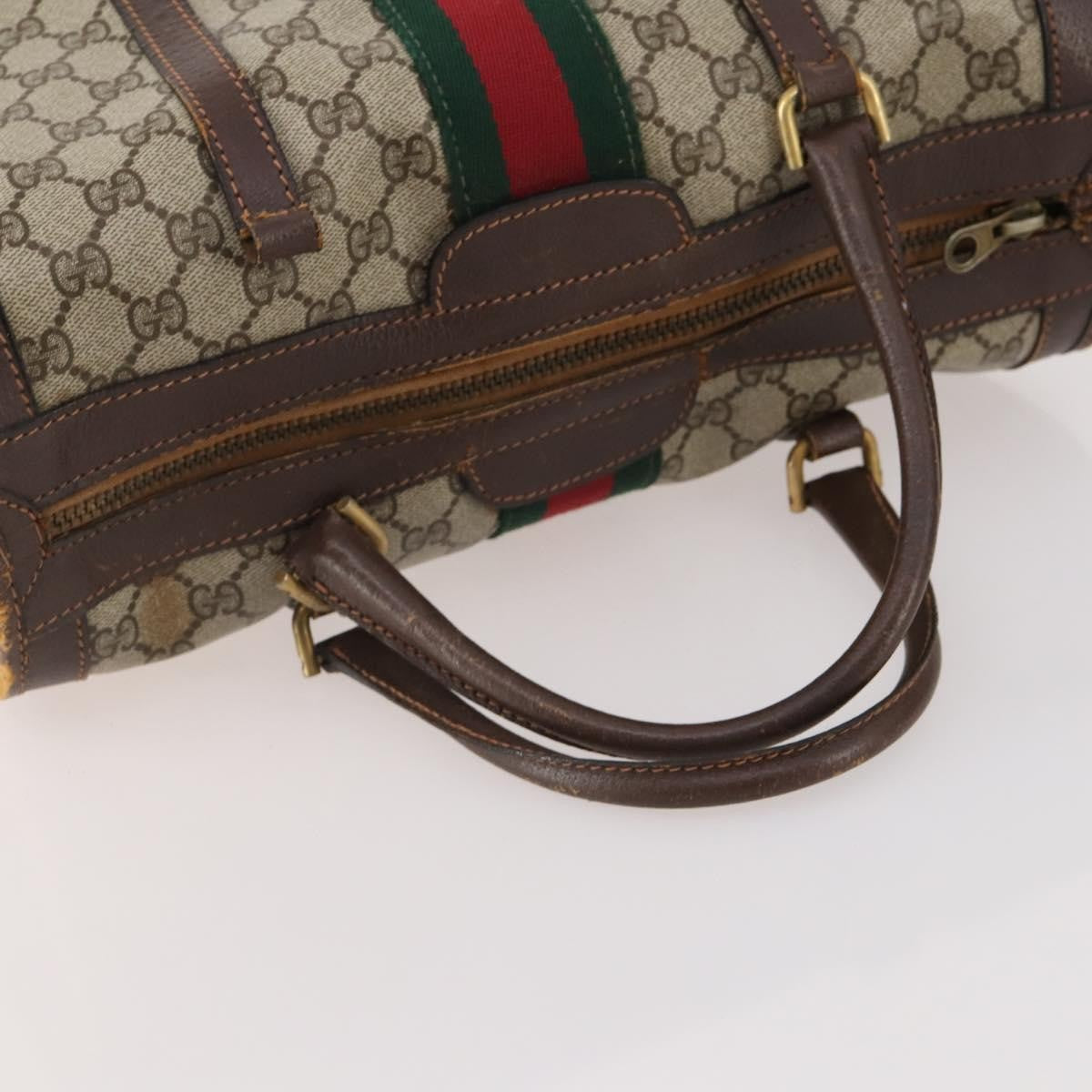 Gucci GUCCI GG Supreme GG Crystal Hand Bag PVC 3 Set Beige Authentic 174861