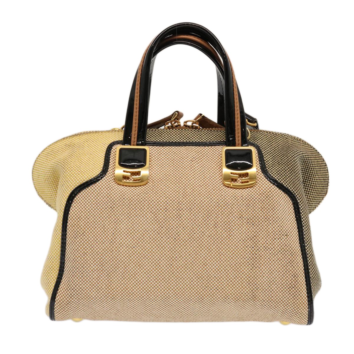 Fendi FENDI Hand Bag Canvas 2way Beige Authentic 70343