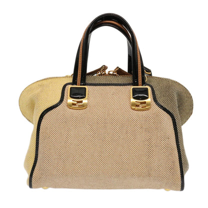 Fendi FENDI Hand Bag Canvas 2way Beige Authentic 70343