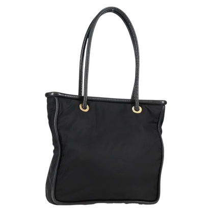 Celine CELINE Tote Bag Nylon Black Gold Authentic 136206