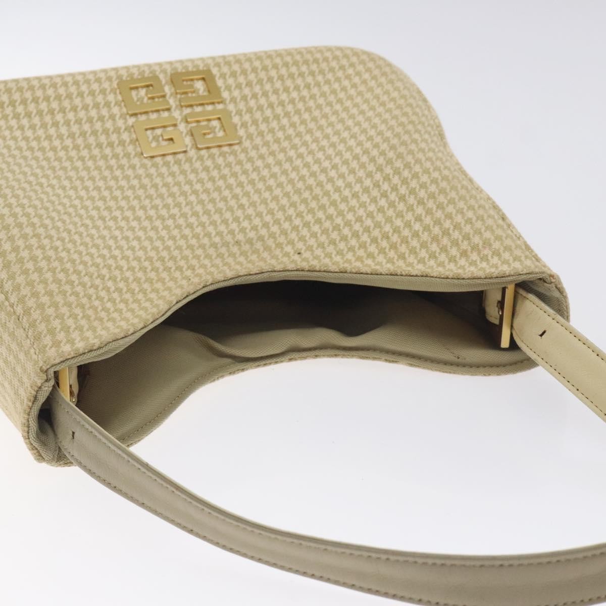 Givenchy GIVENCHY Staggered Pattern Shoulder Bag Canvas Beige Authentic 130221