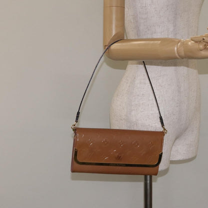 Louis Vuitton LOUIS VUITTON Vernis Rossmore MM Shoulder Bag Rose Velours M91589 LV Authentic 127784