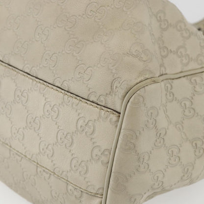 Gucci GUCCI Guccissima GG Canvas Sukey Hand Bag Leather White Gold 211944 Authentic yk20007