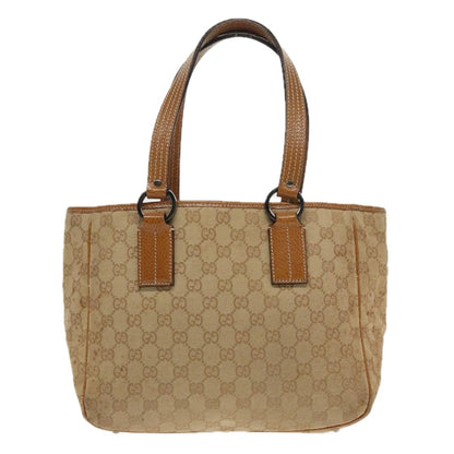 Gucci GUCCI GG Canvas Hand Bag Brown Silver 113019 3444 Authentic 94718