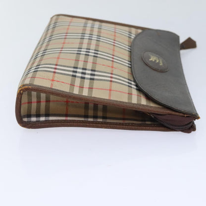 Burberrys Burberrys Nova Check Clutch Bag Canvas Beige Authentic ti2111