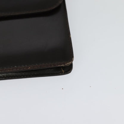 Celine CELINE Chain Shoulder Bag Leather Brown Gold Authentic BA2445
