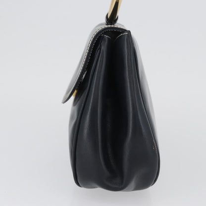 Loewe LOEWE Hand Bag Leather Navy Gold Authentic BA11340