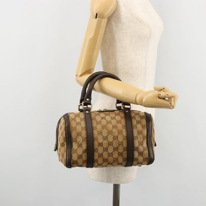Gucci GUCCI GG Canvas Mini Boston Bag Beige Gold 269876 Authentic 175892