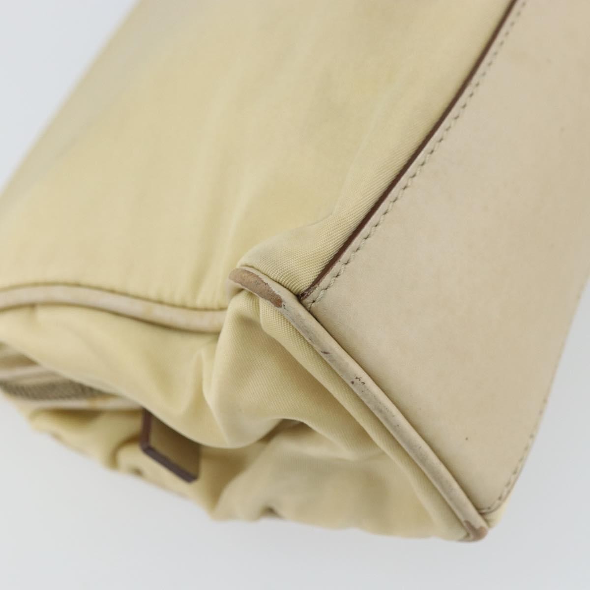 Prada PRADA Shoulder Bag Nylon Beige Gold Authentic ep12445