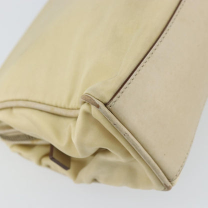 Prada PRADA Shoulder Bag Nylon Beige Gold Authentic ep12445