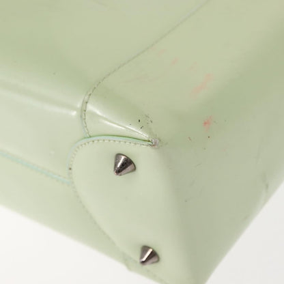 Dior Christian Dior Maris Pearl Hand Bag Enamel Green Authentic 150745