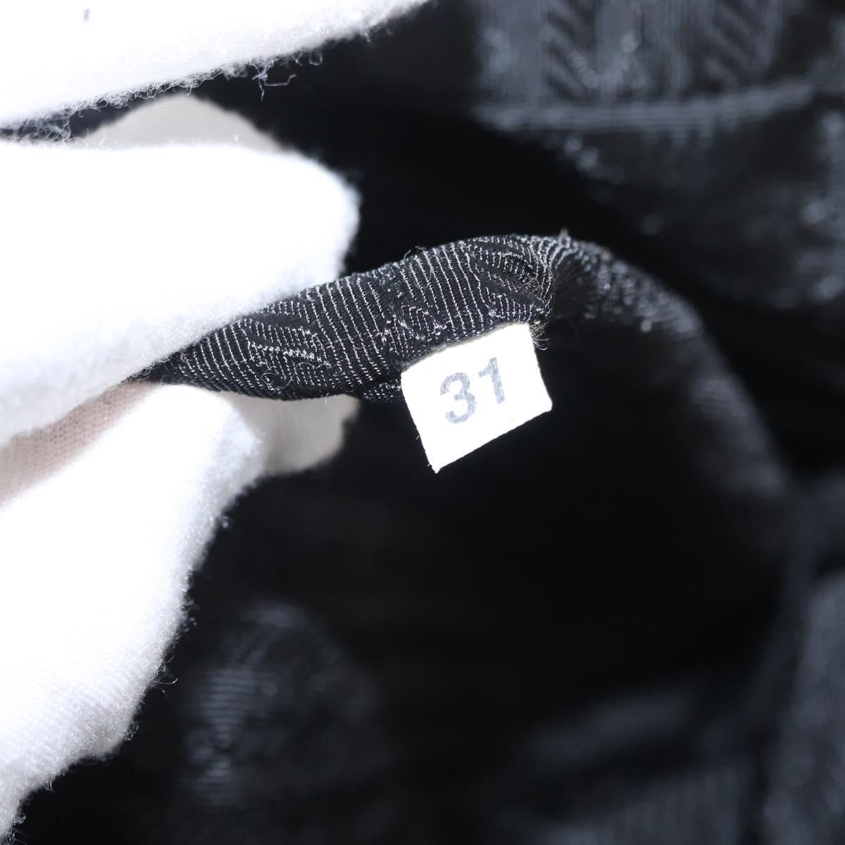 Prada PRADA Tote Bag Nylon White Silver Authentic am10449